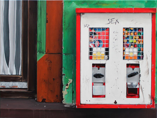 kaugummiautomat weiß rot