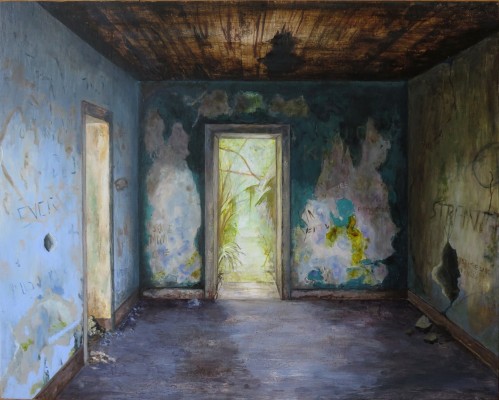 Carina Klein, A House In Carcosa, 40 x 50 cm, Acryl auf Holz, 2015