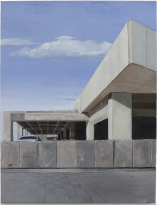 Stadthaus, 2022, Öl auf Leinwand, 65 x 50 cm